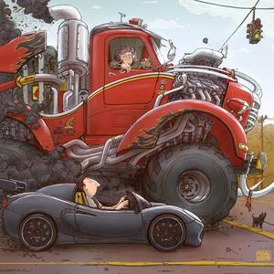 Cool Car Porn - ArtStation - Deal with it, Michal Dziekan | Cool car drawings, Art cars,  Truck art