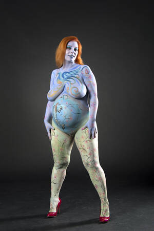 body painting pregnant nude pussy - Plump nude body painting | iolanes.eu