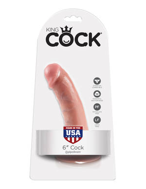 6 inch dick anal - King Cock 6 Inch Realistic Dildo