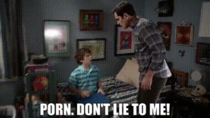 Modern Family Porn Captions - YARN | Porn. Don't lie to me! | Modern Family (2009) - S04E17 Best Men |  Video gifs by quotes | 53272efb | ç´—
