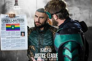 Dark Side Justice League Gay Porn - I will say this, the costumes look much better than I was expecting.  Aquaman, played by FranÃ§ois Sagat looks great! I am impressed with Colby  Keller's Green ...