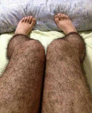 legs for white man - These are 'leggings' with hair on them to prevent men from looking at  ladies' legs.