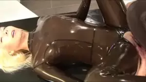 clear latex slut - Blonde Slut Fucked In Transparent Latex Catsuit | xHamster