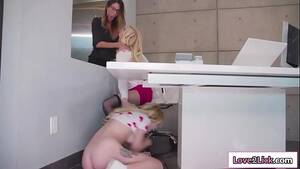 Lesbian Office Threesome Porn - Lesbian boss having threesome in office - XVIDEOS.COM