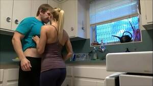 Hot Stepmom Son Porn - Hot Stepmom seduces son in kitchen - Relax Porn