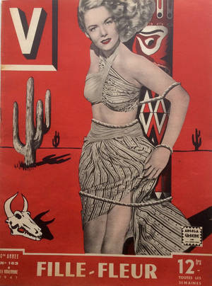 1940s Vintage Bondage Porn - Vintage 1940s French Pin up V Burlesque Magazine Nude 1940s Cartoon Graphic  Totem Pole Bondage Wild West Cacti Native American