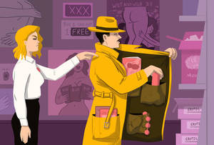 animated erotic cartoons toys - Confessions of a porn clerk illustration by Jason Hoffman