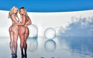 Big Ass White Pornstars - Wallpapers anikka albrite, blonde, tanned, ass, big ass, back, high heels,  white bikini, pornstars, wet