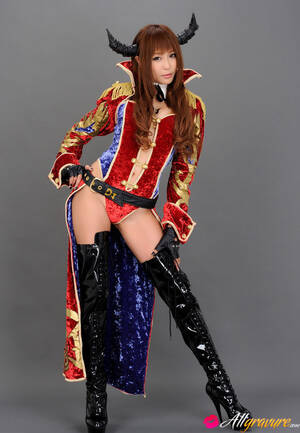 naked asian babes in boots - Sayuri Ono Asian poses so sexy in warrior suit and long boots