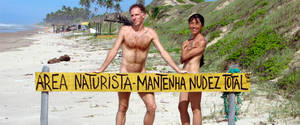 bahia brazil beach topless - This sign tells visitors to keep total nudity in the naturalist area. Photo  credit Fred