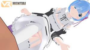 Anime Rem Porn - Re:Zero Rem hot footjob in 360 CGI Girl HotVR vr porn video vrporn.