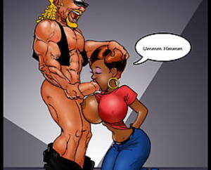 deepthroat black cock toons - Black cartoons. Sweet lips and deep throat of young ebony girl are ready  for the white cock