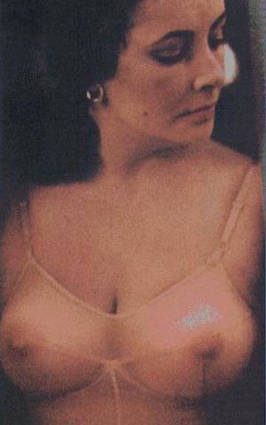 Elizabeth Taylor Pussy - Bonus... Here is another revealing photo taken years later. While not nude,  the sheer bra she is wear exposed a lot: