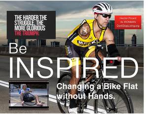 Hector Mechanic Porn Men At Play - Changing a Bicycle Flat Tire Without Hands- Double Arm Amputee / Hector  Picard