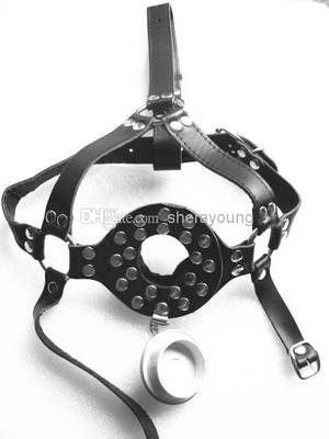 Mouth Bondage Porn Toys - Harness Open Mouth Bite O Ring Gag Stopper w/cover Leather Belt Hood Slave  Bondage