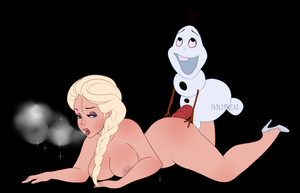 Frozen Olaf Porn - Elsa is so glad that Olaf has eventually find out a decent use of his  enormous carrot1 â€“ Frozen Hentai