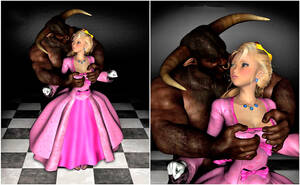 Face Monster Porn - Princess face fucked by a big horned monster