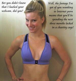 Internet Porn Captions - submissive-william: Bet you didn't know that I hacked your webcam, did  you?Well, the footage I've got of you wanking to Internet porn means that  you'll be spending the next three months locked