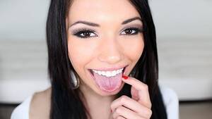 amateur allure blowjob swallow - amateurallure.natural tits.brunette.point of view.blowjob.oral sex.cum in  mouth.cum in mouth swallow.pov eye contact.teen sex.no