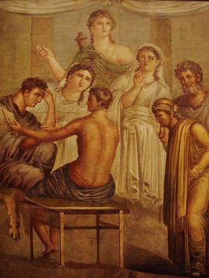 Ancient Roman Porn Frescos - Affreschi romani - pompei - alcesti e admeto. Alcestis and Admetus. Ancient  Roman fresco d.) from the House of the Tragic Poet, Pompeii, Italy.