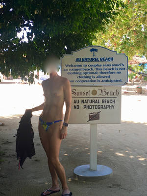 hidden beach el dorado - Au Naturel Beach Sign