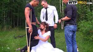 blonde gangbang outside wedding - Interracial Outdoors Gangbang For Hot Newlywed Bride | Any Porn