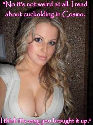 blonde wife interracial caption - cuckold caption