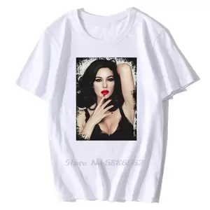 Monica Bellucci Blowjob Scene - Fashion Monica Bellucci Celebrities Men T-Shirt Men Cotton O-neck Tshirt  Hip Hop Tees Tops Harajuku - AliExpress