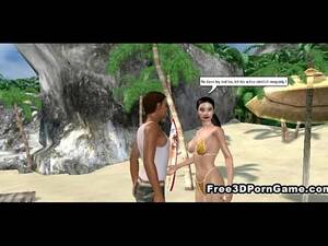 3d Cartoon Beach Porn - Foxy 3D cartoon brunette babe gets fucked on the beach - XVIDEOS.COM