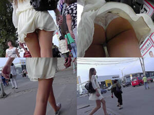candid thong upskirt - Auburn-hair gal exposes her thong in candid upskirts - watch on  VoyeurHit.com. The world of free voyeur video, spy video and hidden cameras
