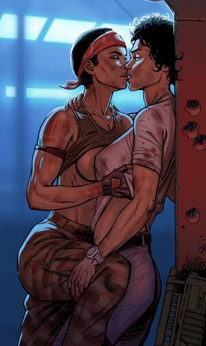 horny lesbian aliens - Rule 34 - 2girls against wall alien (franchise) ellen ripley female female  only human jenette vasquez kissing lesbian lipatov purr-hiss romantic  ambiance short hair yuri | 4455774