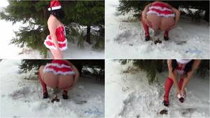 Lingerie Public Porn - RUSH PORN â€“ SNOW MAIDEN SHIT IN THE WOODS â€“ LINGERIE OUTDOOR PISS PUBLIC
