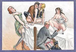 German Vintage Porn Cartoons - Thematic Drawn Porn Art 27 - German Pornographic Album - ZB Porn