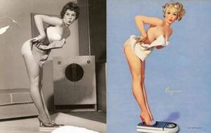 50s Pinup Girl Porn - Photoshop in the 1950's: Pin-Up Girls before and after [SFW] : r/pics