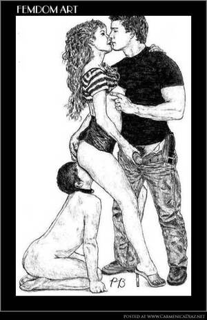 cuckold art black and white - Sadistic Cuckold Art | BDSM Fetish