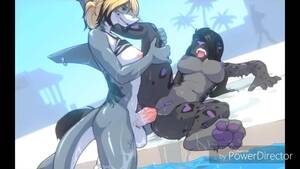 giant cock shemale fucks a shark - Shark and Panther Poolside Anal Fucking | ShemalesTube.com