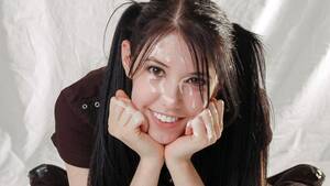 cute brunette teen cumshot - Gorgeous brunette teen in pigtails cum facial - Cum Face GeneratorCum Face  Generator