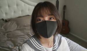 Asian Mask Porn - Asian in a mask during homemade porn made a blowjob and lifted her leg... -  HD porn online