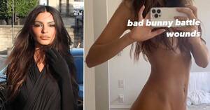 Bravo Bunny Porn Caption - Emily Ratajkowski Shares Racy Photos Post Bad Bunny Concert