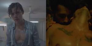 Harry Styles Gay Porn - Harry Styles Gets Nuzzled by Men and Women in New Music Video