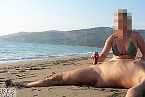 handjob beach movies - Public Beach Handjob: Beauty In Bikini Makes Him Get A Huge Cumshot At The  Beach, full