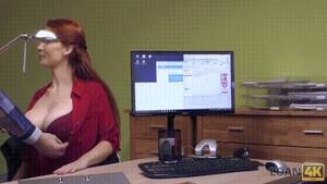 amateur monitor porn - Amateur Redhead Shows Off Cleavage And Invites Touching In Office Porn Gif  | Pornhub.com