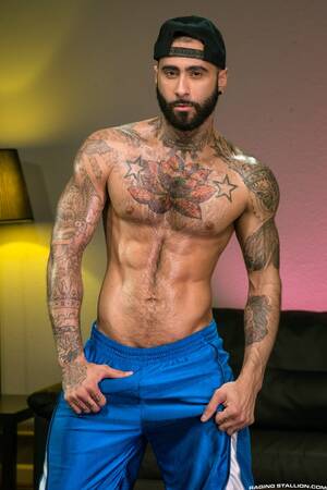 hard hairy anal - Fernando Del Rio rims Rikk York's hairy ass making his big dick rock hard â€“  Gay Porn Pics Galleries