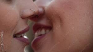 indian lesbian tongue kissing - Gay intimate lesbian kiss close-up with tongue Stock Video | Adobe Stock
