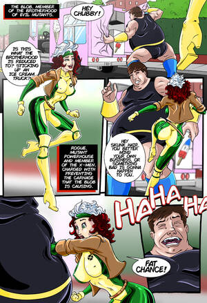 cartoon rogue nude - Rogue vs Blob comic porn | HD Porn Comics