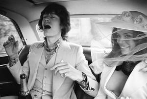Bianca Jagger Porn - Mick & Bianca Jagger after their wedding, Patrick Lichfield (St Tropez,