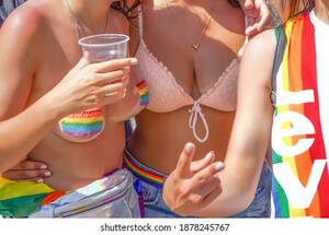 hot lesbian nude beach sex - Nude Lesbians Gay Pride Parade Parade Stock Photo 1878245767 | Shutterstock