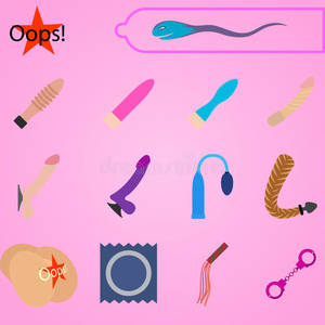 Adult Sex Graphics - Download Vector Set Adult Sex Toys stock vector. Illustration of  masturbation - 50136039