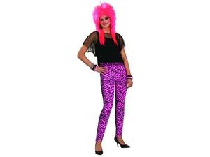 80s Costume Porn - 80s Rock Star Porno Spandex Zebra Pink Costume Pants
