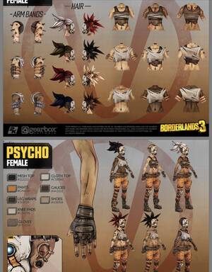 Borderlands Psycho Girl Porn - not only do we get female psychos BUT different skin tones as well!!! :  r/borderlands3